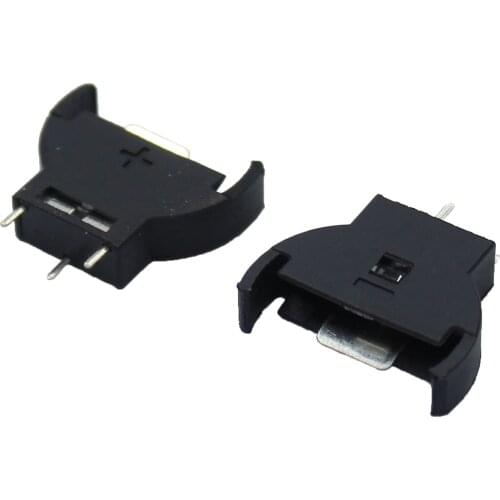 5Pcs Black Plastic CR2032 2032 3V Cell Coin Battery Socket Holder Case Battery Boxes