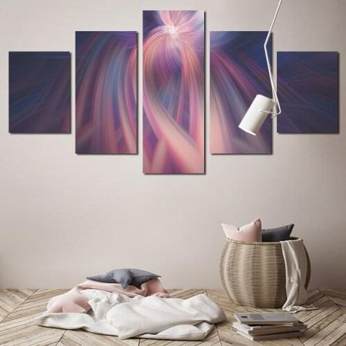 5pcs Colorful Geometric Line Graphics Abstract Poster HD Print Canvas Painting Decoration Bedroom Living Room