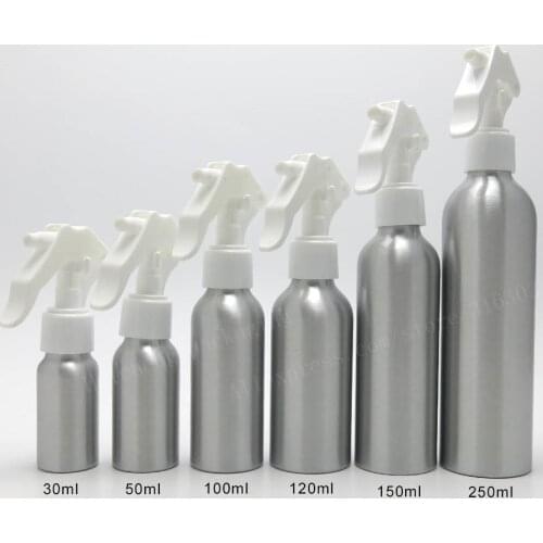 30ml 50ml 100ml 120ml 150ml 250ml Aluminum Cosmetic Packaging Aluminum lotion pump Bottle Metal Cream lotion pump container