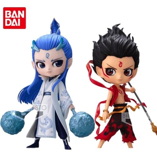 Bandai Genuine Qposket Nezha Aobing Anime Action Figures Collectible Model Ornaments Gifts Toys for Kids