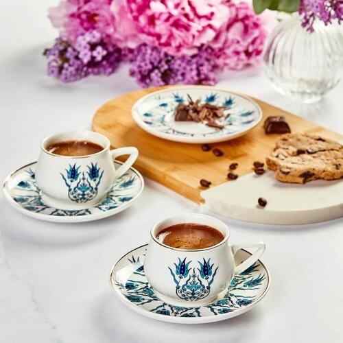 Turkish Coffee cup Traditional Tile design Roe Nicene New Form 6 Personality Coffee Cup Pad Turkish Arabic Moroccan Balkan Coffee