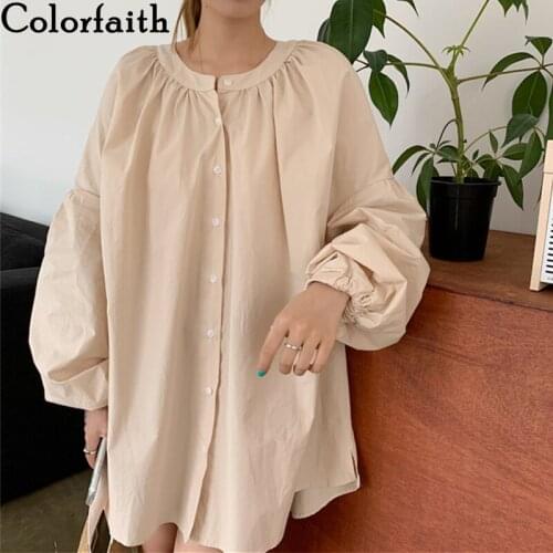 Colorfaith Fashionable Shirt Dresses