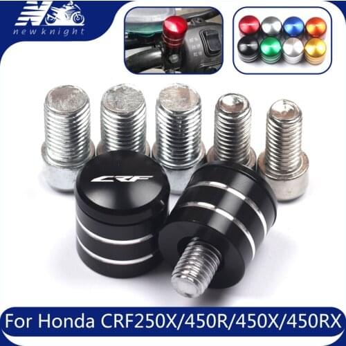 For Honda CRF250X CRF450R CRF450X CRF450RX Mtorcycle CNC Aluminum Rearview Handlebar Mirror Bolt Screw Mount Adapter Accessories