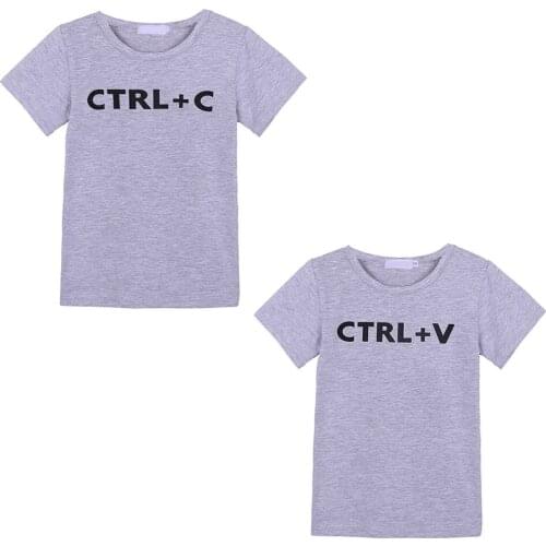 Parent Kids Letter Print T Shirts Family Matching Clothing Cotton Soft Comfortable Short Sleeves Instagramable Top Tee