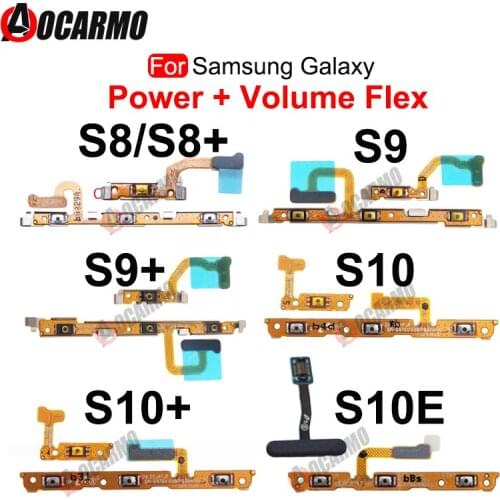 For Samsung Galaxy S8 S9 S10 Plus S10e S9+ S8+ S10+ Power On Off Volume Buttons Up Down Flex Cable Repair Parts