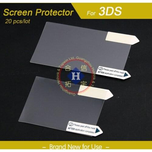 HOTHINK 20PCS/lot Clear upper + down LCD Screen Protector Film Guard For Nintendo 3DS