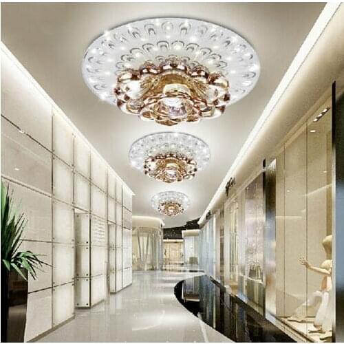 Creative LED Crystal ceiling lamp for Corridor living room Bedroom crystal Downlight LED spotlight modern style lighting fixture