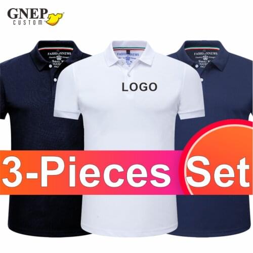 Summer Casual Short-Sleeved Polo Classic Slim Shirt Breathable Quick-Drying 3 Piece Polo Shirt Can Choose Size And Color