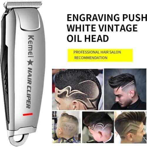 Kemei-2812 Hair Clipper 0mm Electric Hair Trimmer Professional Haircut Shaver Carving Hair Beard Trimmer Machine Styling Tools
