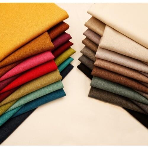 Upholstery plain fabric solid linen fabric white material for sofa fabrics for sewing