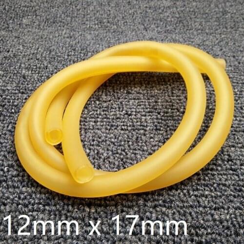 ID 12mm x 17mm OD Nature Latex Rubber Hoses Flexible Pipe High Resilient Elastic Surgical Medical Tube Soft Slingshot Catapult