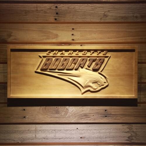 Charlotte Bobcats 3D Wooden Signs