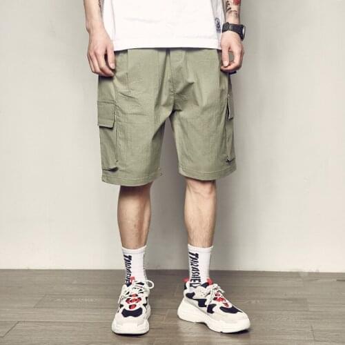 Wholesale2019 summer Cargo loose elastic waist multi pocket teenagers cotton outdoor hiking camping trekking tactical shorts men