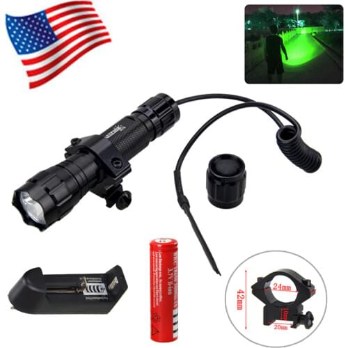 Tactical XML-T6/Q5 MINI Scout Light Outdoor Rifle Hunting Flashlight 5000 lumens Weapon Light LED Lanterna Fit 20mm Rail Scope