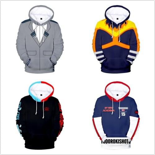 Boku No/My Hero Academia Midoriya Izuku Deku Cosplay Boys Girls Sweatshirt Hoodies School Uniforms Pullover Jackets Coat Costume