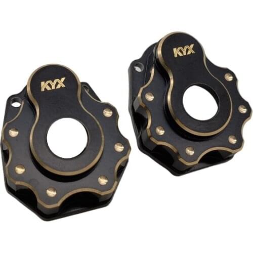KYX Racing Brass Heavy Weight Outer Portal Drive Housing Upgrades Parts for 1/10 Rc Crawler Car Traxxas TRX4 2021 Ford Bronco