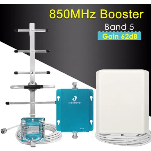 Cellular Signal Booster 3G 850MHz Band 5 62dB Communication Mobile Network Booster Repeater Cellular Signal Amplifier For Chile