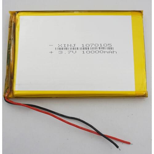 XINJ 3.7V 10000 mAh Li Polymer Rechargeable Li-po Battery 1070105 For GPS PDA MID DVD Power bank Outdoor Solar Lamps Tablet PC