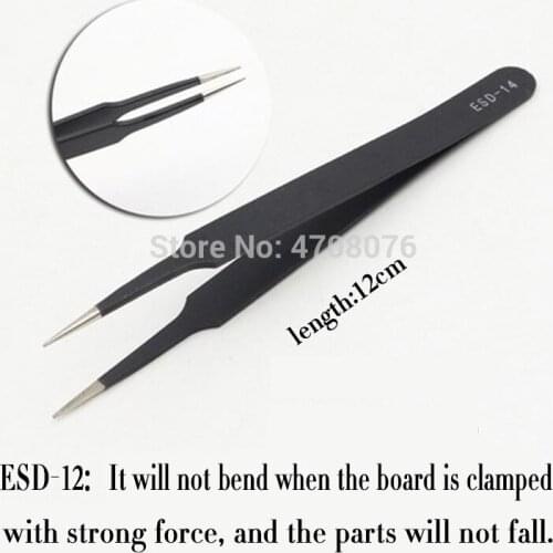 1PC Precision Stainless Steel Anti Static forcep for soldering smd tool,Tweezer, Tweezers For Lab teaching/Repair Tool
