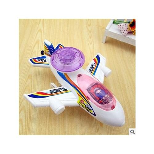 10pcs/lot Lighting Airbus Pull Luminous Glow Airplane Aircraft Children Toy Plane Simulation Model Friction Aircraft WJ339