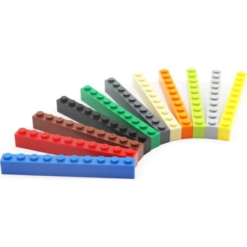 100 Pieces MOC High Assembles Particles Brick 1x10 Building Blocks Replacement Accessory for City Train Boys Bricks