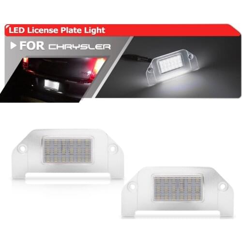 2PCs Fits For Chrysler 300 2005-2014 Sebring 2007-2010 SMD White Canbus Rear Led Number License Plate Lights Lamps