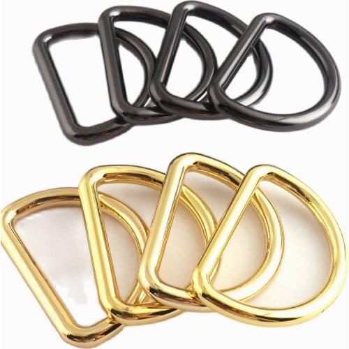30mm D Rings Gold/Gunmetal Zinc Alloy Loops Strap Buckle Hook Making Hardware Supplies Jewelry Purse Handbag Bag DIY Accessories