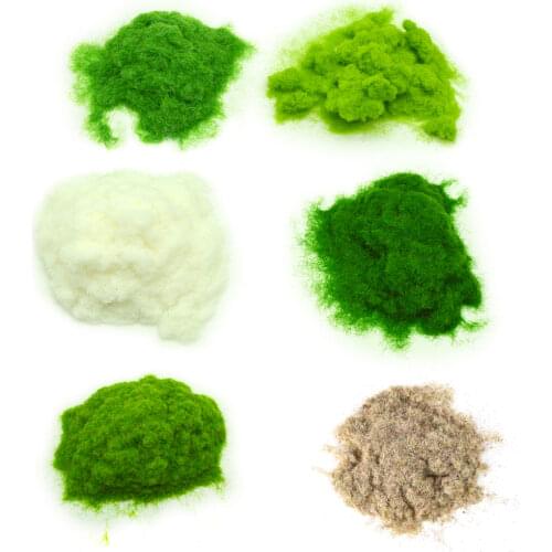 Six-color Grass Powder Grass Simulation Plant Model Toy Construction Train Model DIY Production 120g Leaf Landscape Sand Table