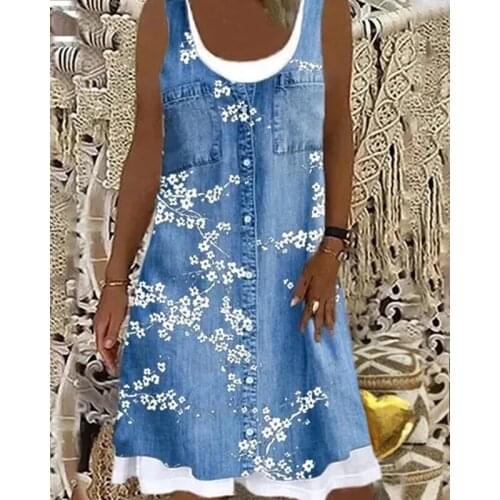 Ang fou Fashion Denim Dresses