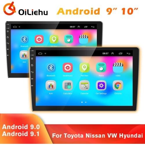 OiLiehu 2 Din Android 9.0 Car Radio GPS Multimedia Player Stereo Receiver For Universal Volkswagen Nissan Hyundai Toyota KIA
