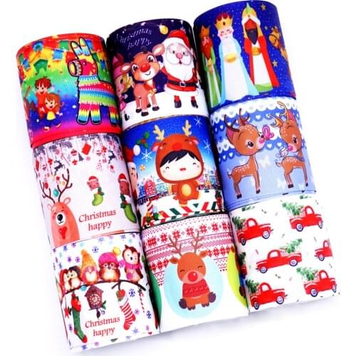 Free shipping 2019 new arrival ribbons Hair Accessories ribbon 10 yards printed grosgrain ribbons 32683