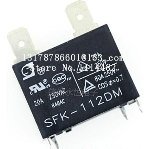 Free shipping 50pcs/lot 100% new and original relay SFK-112DM 12V 20A 250VAC for Air conditioner DC Mini Power Relay