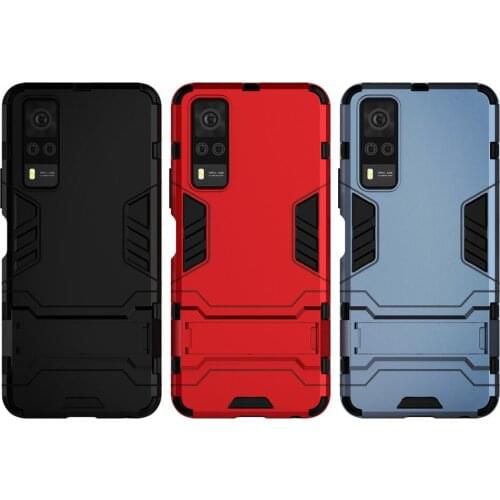 For VIVO Y31 2021 Case V2036 Cover Robot Armor Shell Kickstand Hard Back Phone Case For vivo Y31 Y 31 vivoY31 2021 6.58" Coque