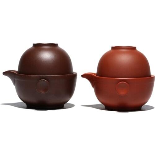 Travel Tea Set Yixing Purple Clay Teapot Quik Pots 1 Pot 1 Cup Teaware Chinese Portable Drink Gongfu Teapots Drinkware