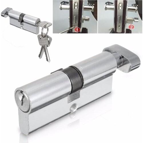 X70 Aluminum Metal Door Lock Cylinder Drawer Cupboard Locker Security Furniture Locks Home Security Door Lock Silver Tone Set