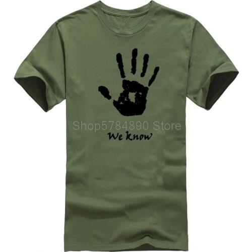 Skryrim We Know T-shirt Dark Brother Hood Elder Scrolls Gaming
