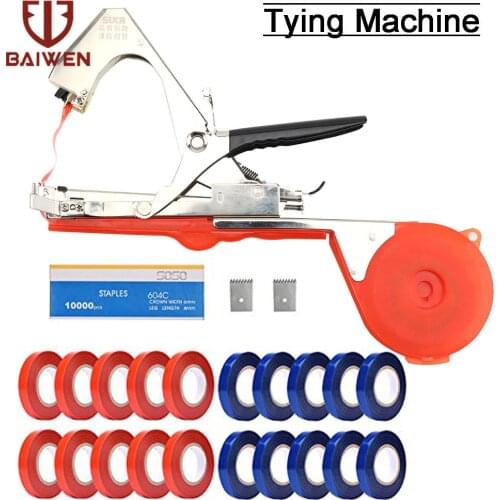 Garden Tools Plants Plant Branch Hand Tying Machine Tapetool Tapener For Grape Vegetable Bonsai Patch Gardening Tool +10 Tape