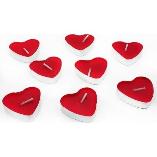 Intent Tealight Heart Candle-50 Pcs