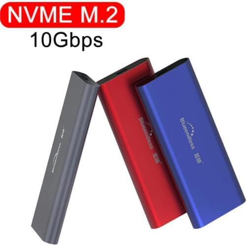 PCIE M.2 NVME GEN2 10Gbps SATA NGFF 6Gbps Case USB SSD Enclosure Type C USB 3.1 SSD Case NVME Hard Disk Enclosure HDD Case