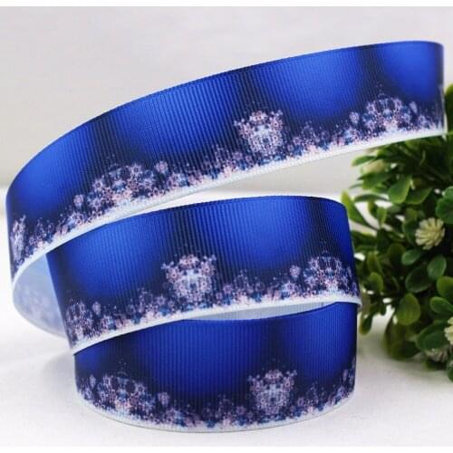 16813M52,25MM Snow cartoon series printed grosgrain ribbon, DIY handmade hair accessories wedding gift packaging materials