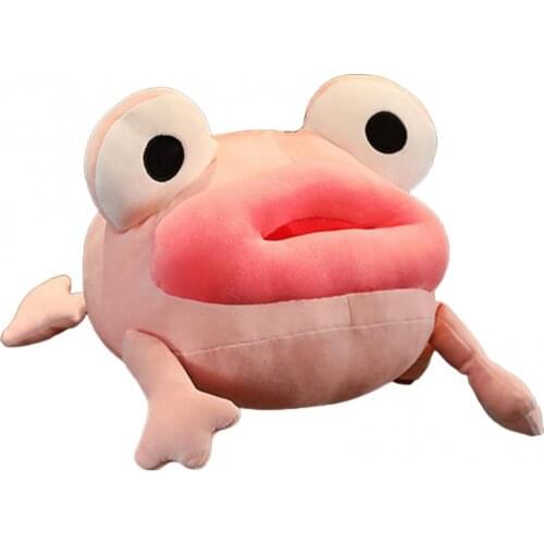 Creative Red Lips Frog Soft Plush Doll Sleeping Toy Sofa Bed Pillow Kids Gift Funny Birthday Gift Home Decoration