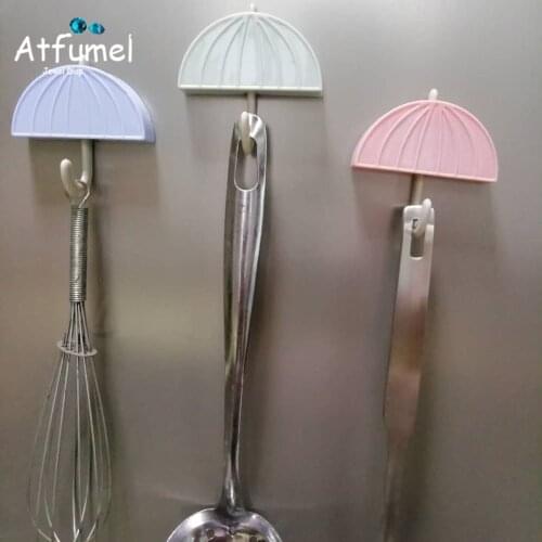 Creative Small Umbrella Magnet Hook Seamless Door Kitchen Room Wall Magnetic Holder Cute Jewelry Necklace Key Wall Hanging Hook