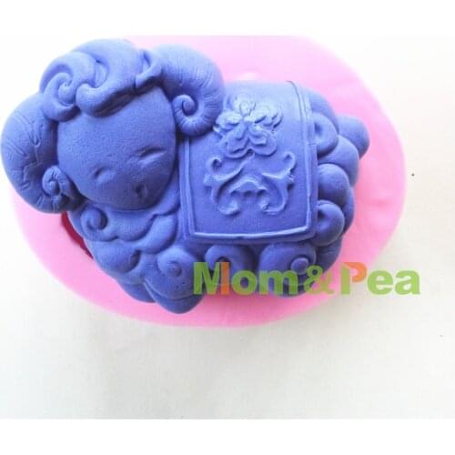 Mom&Pea 0618 Free Shipping Zodiac Sheep Shaped Silicone Mold Cake Decoration Fondant Cake 3D Mold Soap Mold
