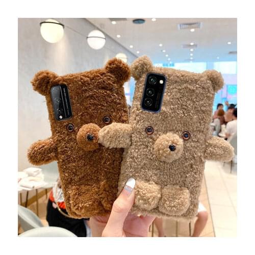 Soft Case For Huawei Honor 9 9A 9S 9X 10 10i 10S 20 20i 20S 20E 30 30S Cover For Honor View V 20 30 Pro Lite Shell Plush Bear