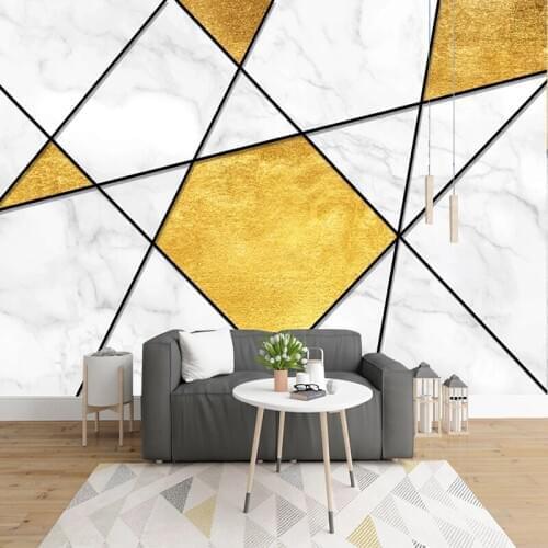 Custom Photo 3D Marble Geometric Creative Art Wall Painting Bedroom Living Room TV Background Wall Home Decor Wallpaper Modern