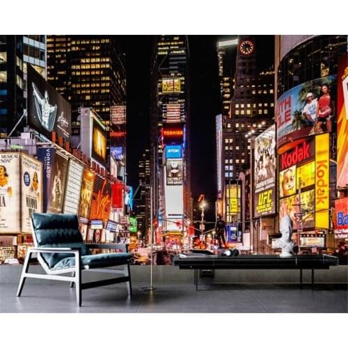 Beibehang Custom high quality 3D photo wallpaper mural European retro city night decoration KTV wall wallpaper for walls 3 d