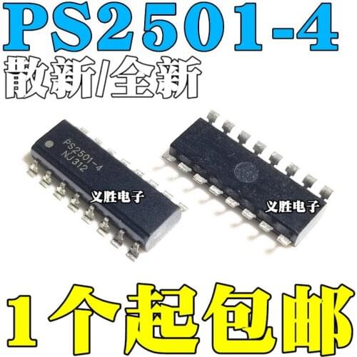 New and original PS2501-4 SOP16 4 road optoelectronic isolator Four-way light coupling, optoelectronic isolator, original