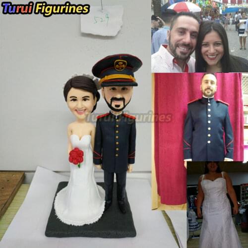 Custom bobblehead cake topper australia spain figurine design sculpture mini me couple statue custom bobblehead figures from pho