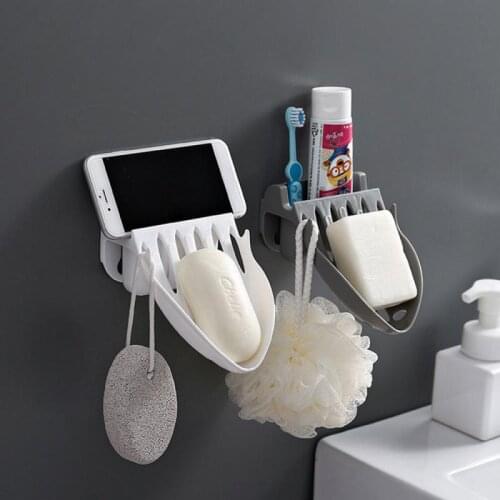 Hot Creative Soap Dish Suction Cup Soap Storage Box Drain Soap Box Bath Soap Holder For Bathroom Shower Tool Soap Holder