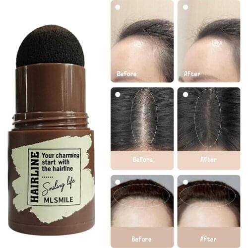 Hair Line Powder Waterproof Hair Shadow Powder With Puff Makeup Hair Concealer Cover Hair Shadow stick Contouring